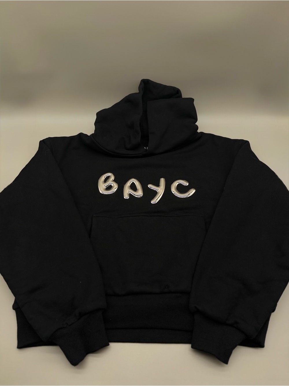 Bored Ape Yacht Club BAYC Chrome Double Faced Black Hoodie Size Large